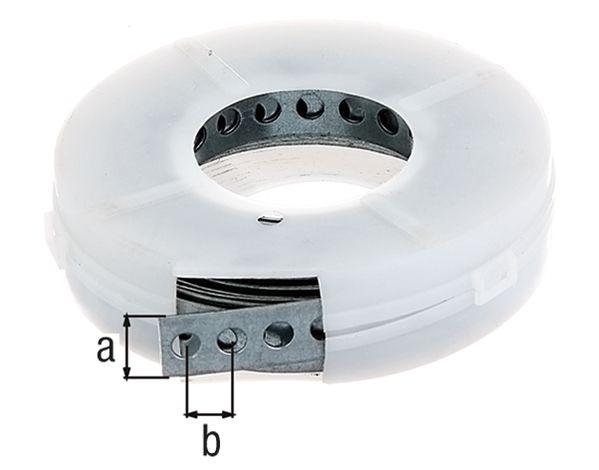 Produktbild Alberts Lochband, sendzimirverzinkt, in Abrollkassette, Breite 17 mm, Länge 3,0 m