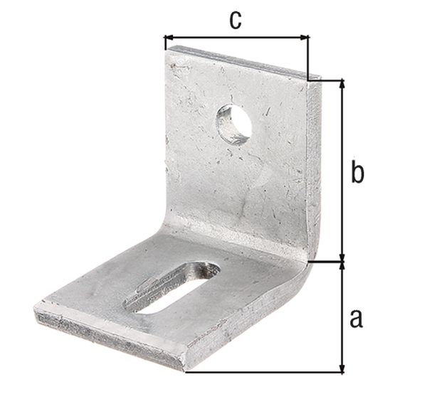 Produktbild Alberts Verstellwinkel,mit Langloch,f.Betonbefestigungen,feuerverzinkt,TxHxB 80x150x60mm