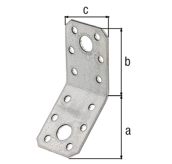 Produktbild Alberts Winkelverbinder 135° abgew., sendzimirverzinkt, TxHxB 90x90x65 mm