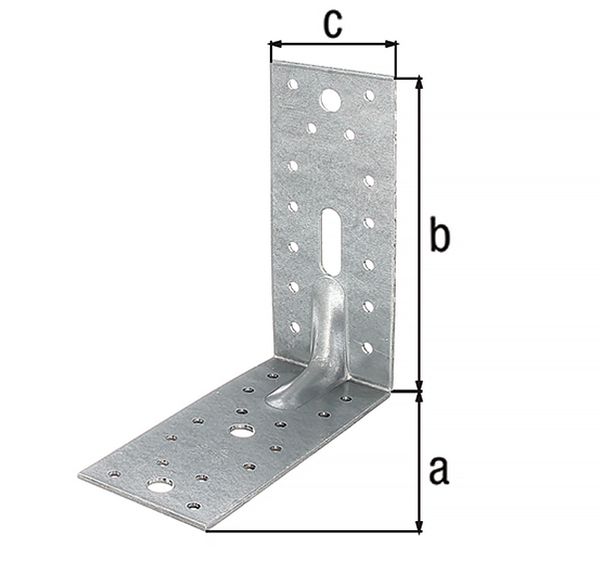 Produktbild Alberts Schwerlast-Winkelverbinder m.Sicke, sendzimirverzinkt, TxHxB 150x150x65 mm