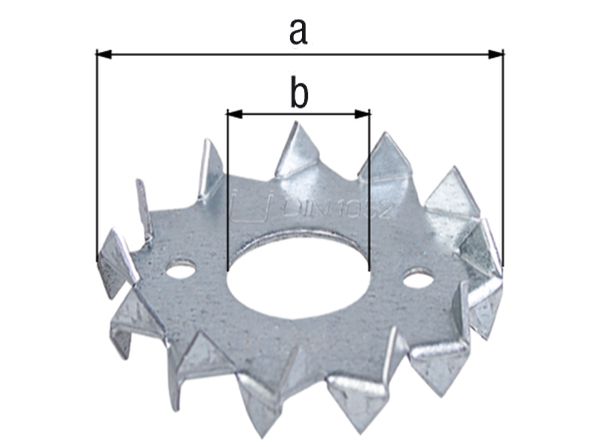Produktbild Alberts Scheibendübel mit Zähnen, doppelseitig, sendz.vz., Außen:Ø62 mm,  Innen:Ø21 mm