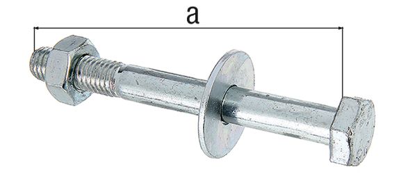 Produktbild Alberts Sechskantschraube D-Fix,f. Pfostenträger blau verzinkt M10 L110mm Box à 2 St.