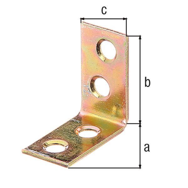 Produktbild Alberts Stuhlwinkel, galv. gelb verzinkt, TxHxB 25x25x14 mm bild 2