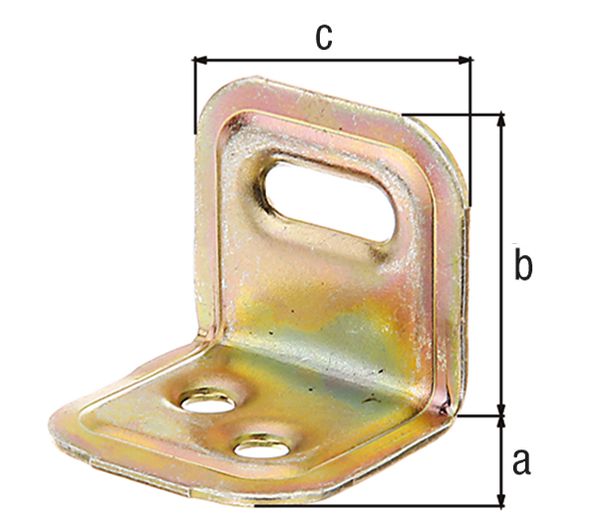 Produktbild Alberts Verstellwinkel, geprägt, mit Langloch, zinkphosphatiert, weiß, TxHxB 25x25x30 mm