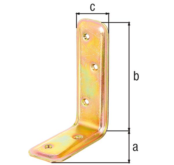 Produktbild Alberts Stützwinkel, geprägt, zinkphosphatiert, weiß beschichtet,TxHxB 100x160x40 mm