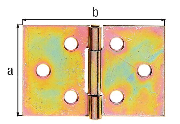 Produktbild Alberts Scharnier, galv. gelb verzinkt, LxB 40x58 mm, Karte à 2 St.