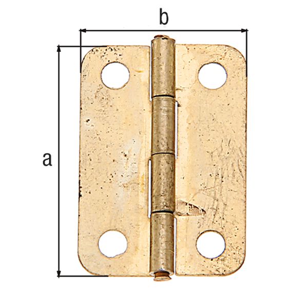 Produktbild Alberts Schatullen-Scharnier, vermessingt, LxB 24x17 mm, Karte à 4 St.