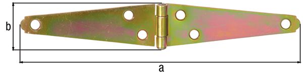 Produktbild Alberts Kistenband galvanisch gelb verzinkt, Länge: 148 mm, Breite: 28 mm