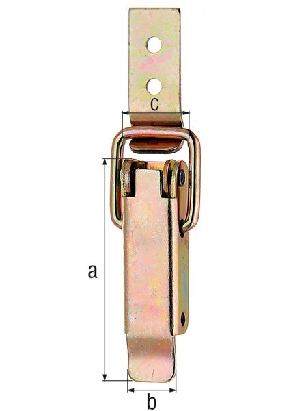 Produktbild Alberts Kistenverschluss,m.gekröpftem Haken,galv.gelb verzinkt,HxB 61x18 mm,Karte à 1 St