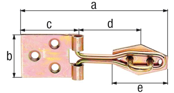 Produktbild Alberts Überfalle m.Schlaufe aus gerolltem Draht, m.Öse, verz., LxB 93, 5x31, 5 mm