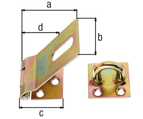 Produktbild Alberts Sicherheits-Überfalle,  LxB Überfalle: 85x37,L Platte: 38 mm