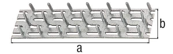 Produktbild Alberts Nagelplatte, sendzimirverzinkt, zum Einschlagen, LxB 102x25 mm