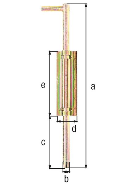 Produktbild Alberts Bodenschieber, galv.gelb verz., z.Anschweißen, Höhe 400mm