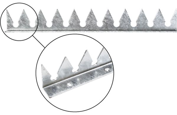 Produktbild Alberts Zackenleiste abgewinkelt feuerv. z. Aufschrauben Länge 2000mm Gesamthöhe 41mm