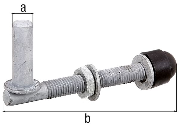 Produktbild Alberts Kloben z.Durchschrauben feuerverz. Dornst. Ø16mm Länge 120mm Gew.M12