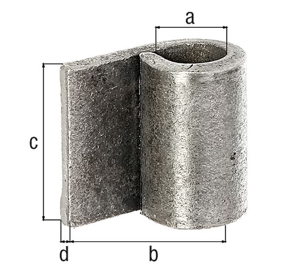 Produktbild Alberts Anschweißb.f.Metallt.,z.Anschweißen,Ø13mm,Abstand Außenkante-Mitte Rolle 80mm