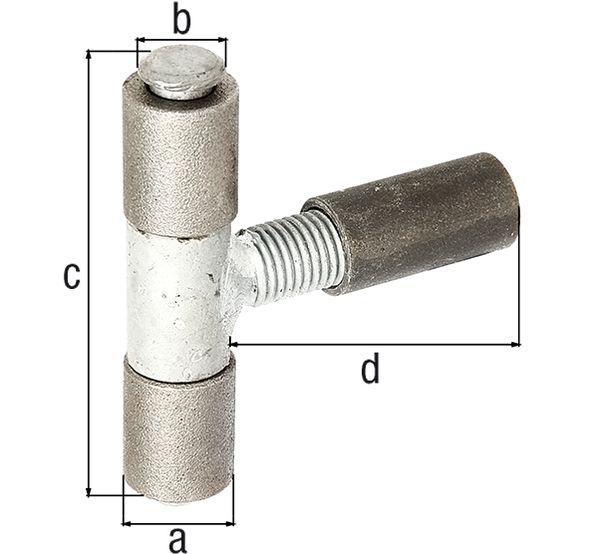 Produktbild Alberts Anschweißb.f.Metallt.,verstellb.,z.Anschweißen,HxL 87x90mm,Belast.max.100kg