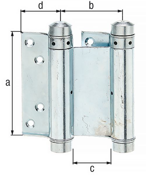 Produktbild Alberts Pendeltürband,f.Türstärken von 25-30mm,blau verzinkt,Höhe 100mm,Karte à 1 St.