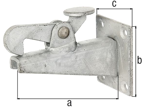 Produktbild Alberts Torfeststeller, feuerverzinkt, zum Anschrauben, TxHxB 100x65x50 mm