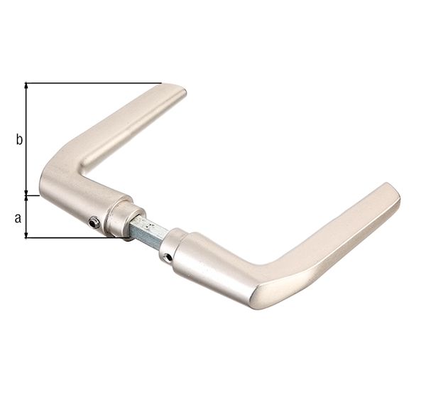 Produktbild Alberts Türdrücker, Alu, silberf.elox.f.Schlossk.30-40mm, Griffbreite 115mm