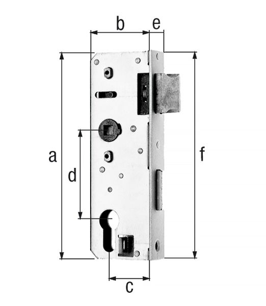 Produktbild Alberts Ersatzschloss, verzinkt für Schlosskasten 30mm