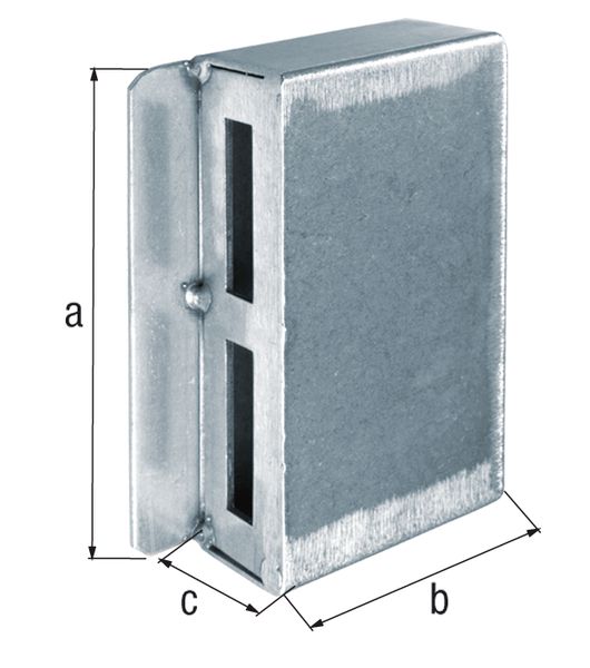 Produktbild Alberts Gegenkasten f.Schlosskästen, Höhe 188mm, Breite 89mm, Tiefe 40mm
