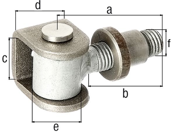 Produktbild Alberts Torband verstellb.um15mm U-Bügel u.Einschweißm. Stahl roh z.Anschweißen Gew.M20