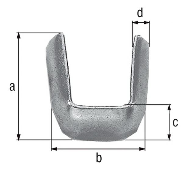 Produktbild Alberts Bund für die Verbindung von Zierelementen,Stahl roh, Mat.16x5 mm, HxB 25x23 mm