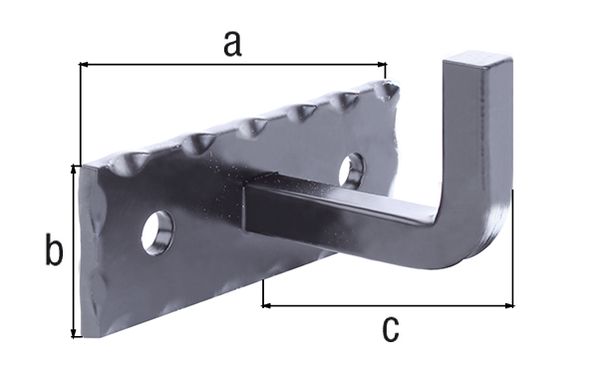 Produktbild Alberts Handlaufstütze, verzinkt schwarz gefärbt, zum Anschrauben, Breite 110 mm