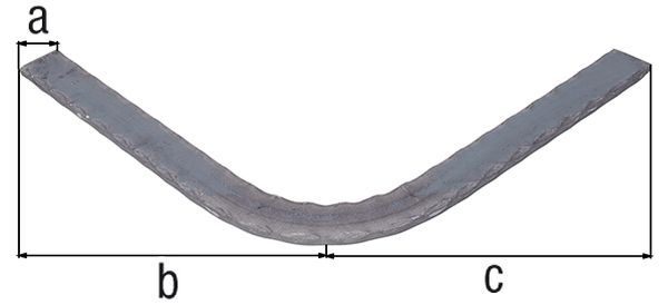 Produktbild Alberts Handlaufbogen Schmiedeeisen, randgehämmert, 8 mm, Breite 40 mm