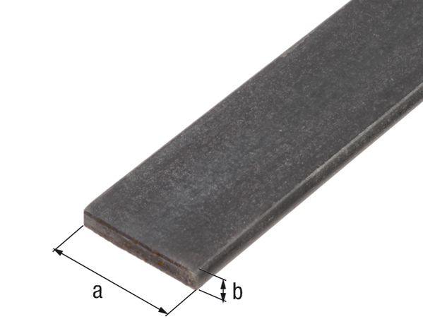 Produktbild Alberts Flachstange, Stahl roh, warm gewalzt, LxBxS 1000 x 10 x 4 mm
