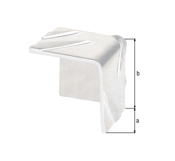 Produktbild Alberts Eckschutz Riffel-Prägung, Alu natur, TxH 29,5 x 29,5 mm