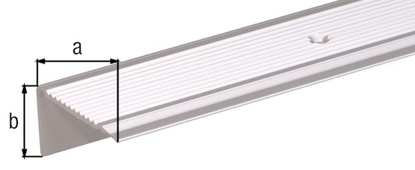 Produktbild Alberts Treppenkanten-Schutzprofil, Alu silber elox., LxBxHxS 1000x45x23x2, 7mm
