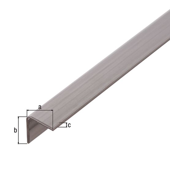 Produktbild Alberts Winkelprofil gleichschenklig Edelstahl LxBxHxS 1000x10x10x1 mm