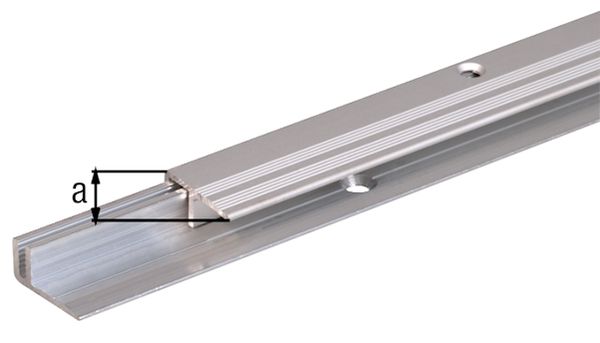 Produktbild Alberts Abschlussprofil Pro,Set f.Beläge7-15mm,Alu blank+ Alu silber elox.,LxB 900x22mm