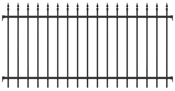 Produktbild Alberts Zaunfeld Chaussee, Alu, matt schw.Kst.b., lichte Breite2000mm, Höhe1000mm