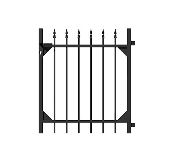 Produktbild Alberts Einzeltor Chaussee, Alu,matt schw.Kst.b., lichte Breite 965 mm, Höhe 1000 mm