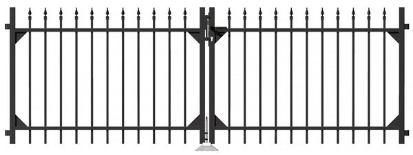 Produktbild Alberts Doppeltor Chaussee, Alu,matt schw.Kst.b., lichte Breite 3010 mm, Höhe 1000 mm