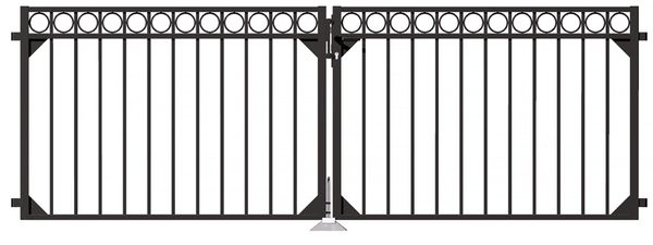 Produktbild Alberts Doppeltor Circle, Alu,anthrazit Kst.b., lichte Breite 3010 mm, Höhe 1000 mm