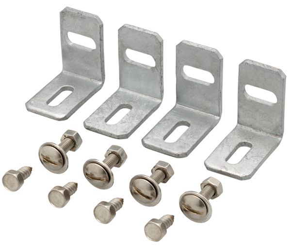 Produktbild Alberts Befestigungs-Set für Zaunfelder Madrid, feuerverzinkt, anthrazit-met.Kst.b.