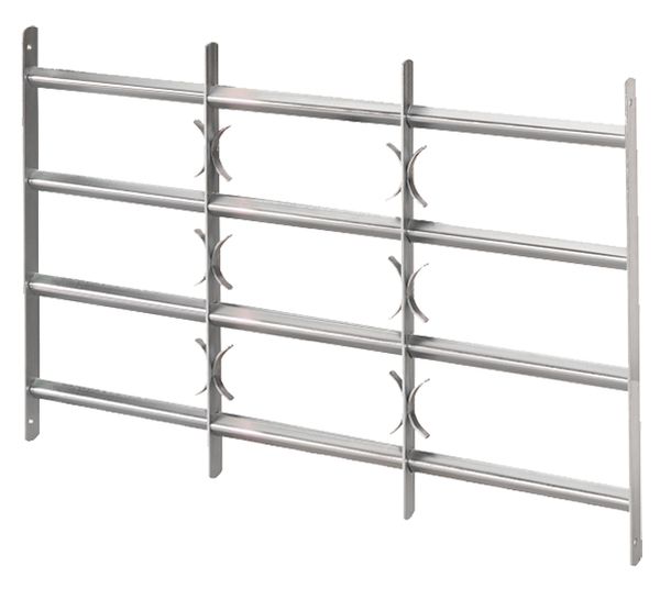 Produktbild Alberts Fenstergitter Amsterdam,ausziehbar,galv. blau verzinkt,HxB-B 600x500-650 mm