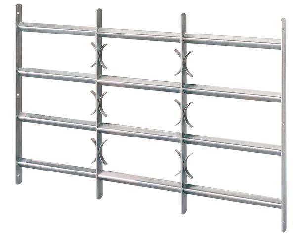 Produktbild Fenstergitter Amsterdam ausziehbar galv. blau verzinkt HxB-B 600x1000-1500 mm