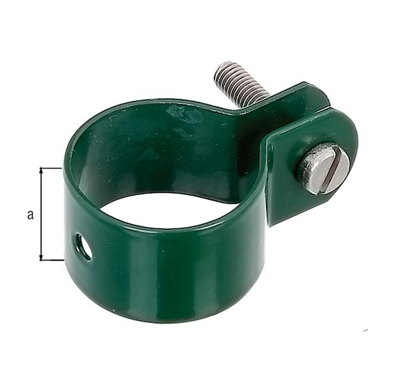 Produktbild Alberts Schelle, Befest.v.Streben an Pfosten, verzinkt, grün Kst.b. Ø34mm Breite 22mm