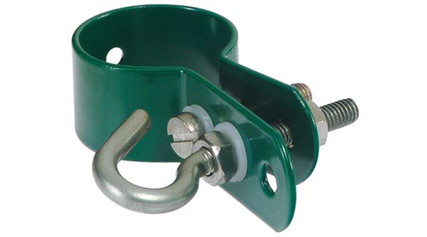Produktbild Alberts Schelle Befestigung v.Geflechtsspannstäben an Pfosten verzinkt grün Kst.b. Ø34mm