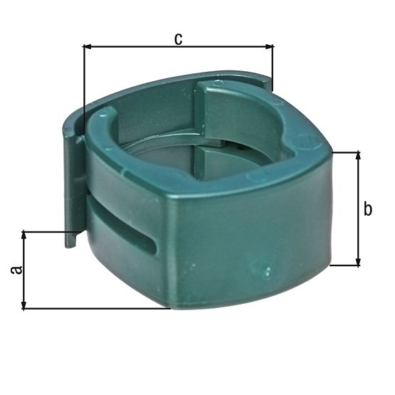 Produktbild Alberts Fix-Clip Pro®, Befest.v.Schweißgitter an 617486ff , Kst., schwarz, Ø60mm