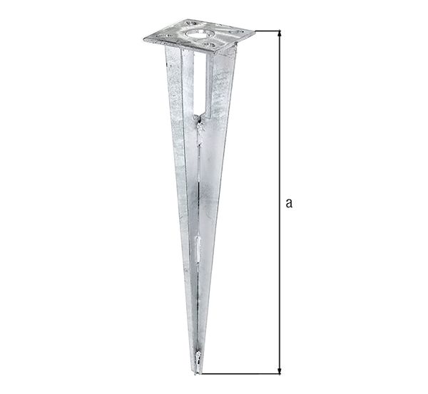 Produktbild Alberts Einschlag Bodenhülse feuerverz. Länge 500mm für Pfosten Ø34mm