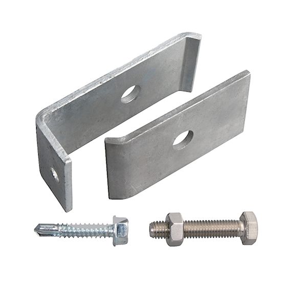 Produktbild Alberts Befestigungs-Set für Gittermatten an Mauern oder Pfosten, feuerv.,anthr.RAL 7016