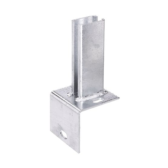 Produktbild Alberts Pfostenträger f.Zaunpf.Doppelstab-Gittermatten/L-Steine,anth,z.Aufschr.f.60x40mm