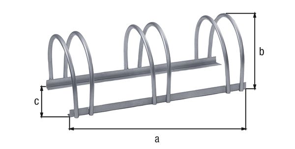 Produktbild Alberts Mehrfach-Fahrradständer, fvz, Einstellplätze 4, LxT 1000x300 mm