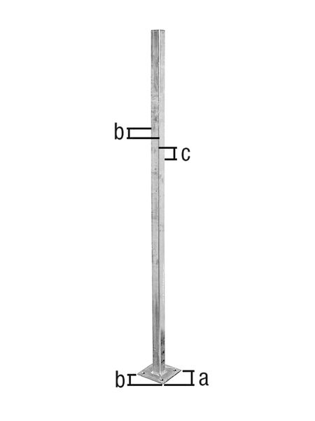 Produktbild Alberts Universalpfosten, feuerverzinkt, zum Aufschrauben, L 1020 mm,  2 mm